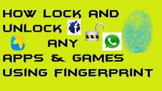 How to lock & unlock any app using fingerprint scanner [HINDI/URDU] screenshot 1