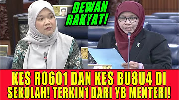 KES R0601 DAN KES BU8U4 DISEKOLAH! TERKIN DARI YB MENTERI!
