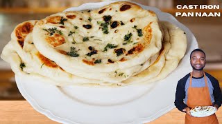 How to Make Butter Naan without tandoor | Naan on Iron Recipe | Naan on Cast Iron