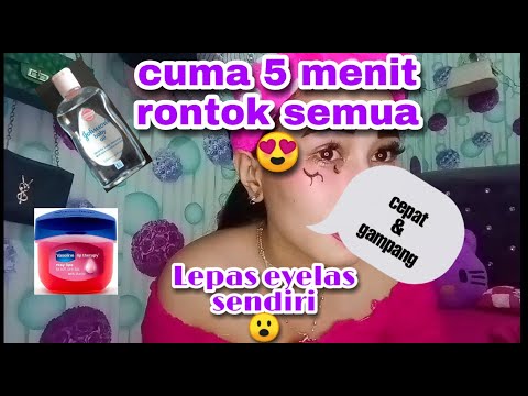 CARA MELEPAS (REMOVER)  EYELASH EXTENTION SENDIRI || dirumahaja