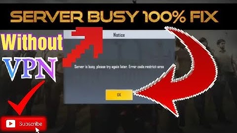 😃HOW TO SOLVE PUBG MOBILE LITE SERVER IS BUSY PLEASE TRY AGAIN LATER PROBLEM PUBG LITE RESTRICT AREA