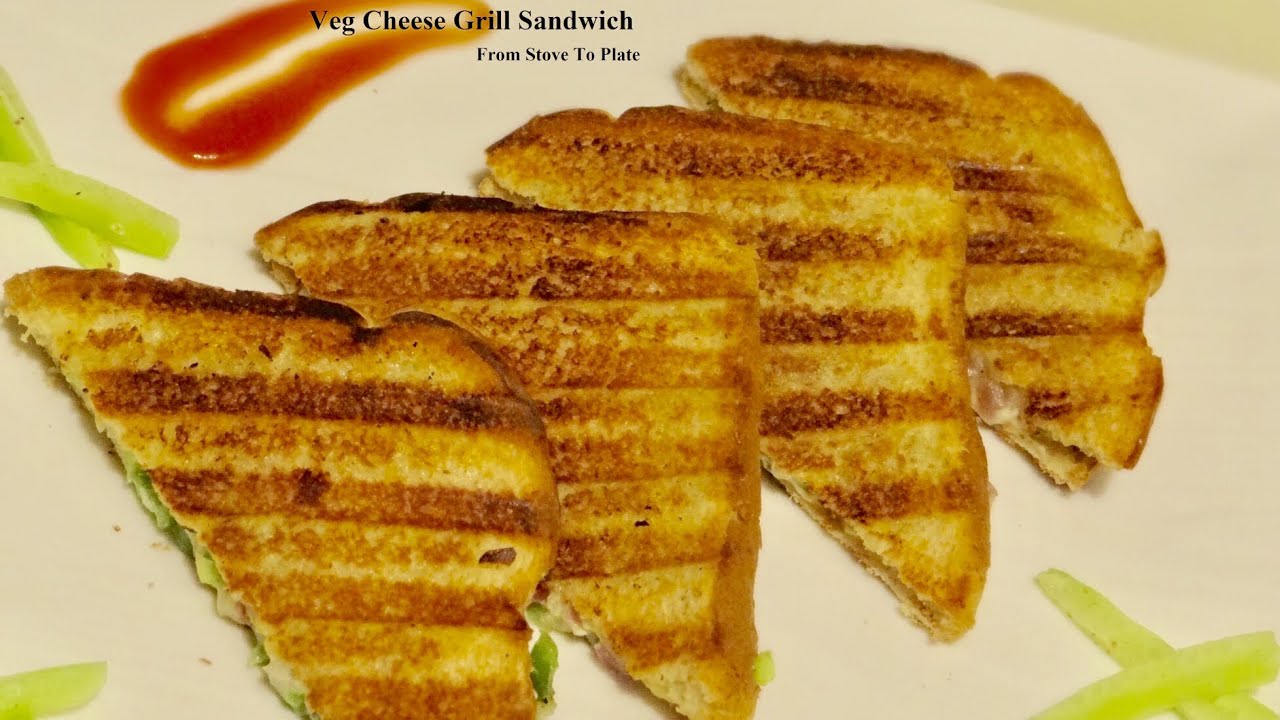 Restaurant Style Veg Cheese Grill Sandwich