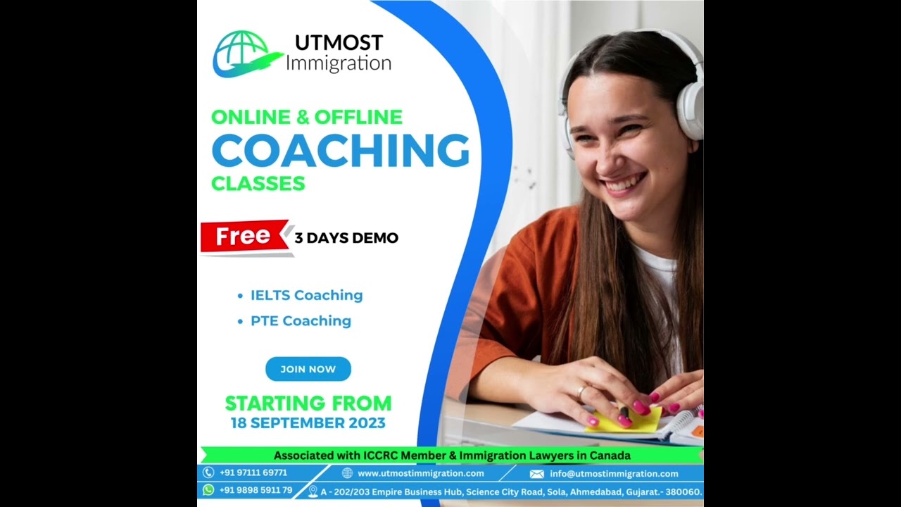 Elevate your language proficiency with Utmost Immigration's demo classes for PTE and IELTS!.✨