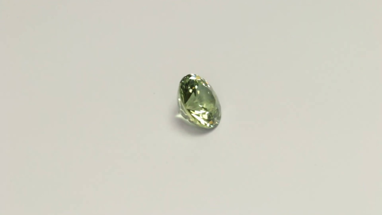 0.775 Carat Yellow Green Sapphire Excellent Cut Round 5.5 mm Calibrated Heated Loose Stone