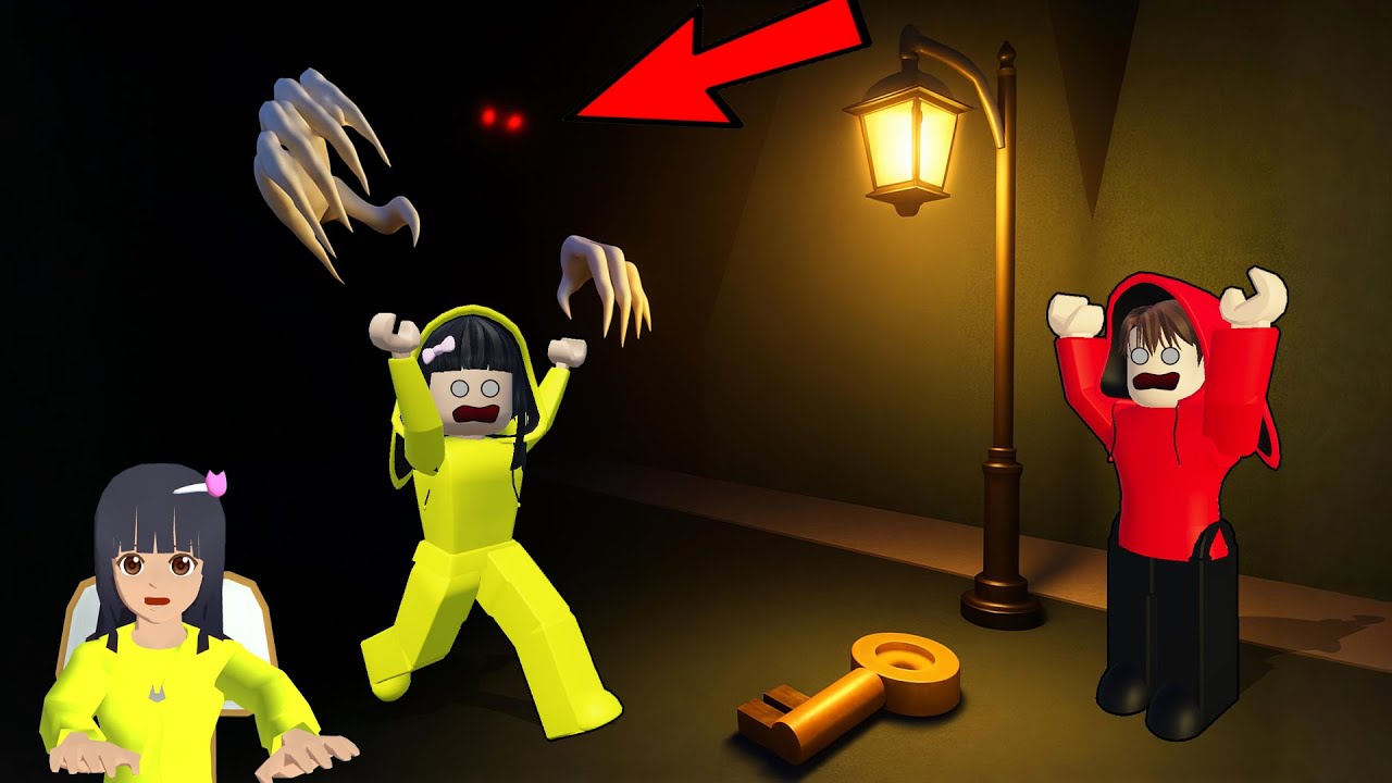 Yuta, Mio Dan Baby Celine Melewati Jalan Gelap Dikejar Hantu || ROBLOX