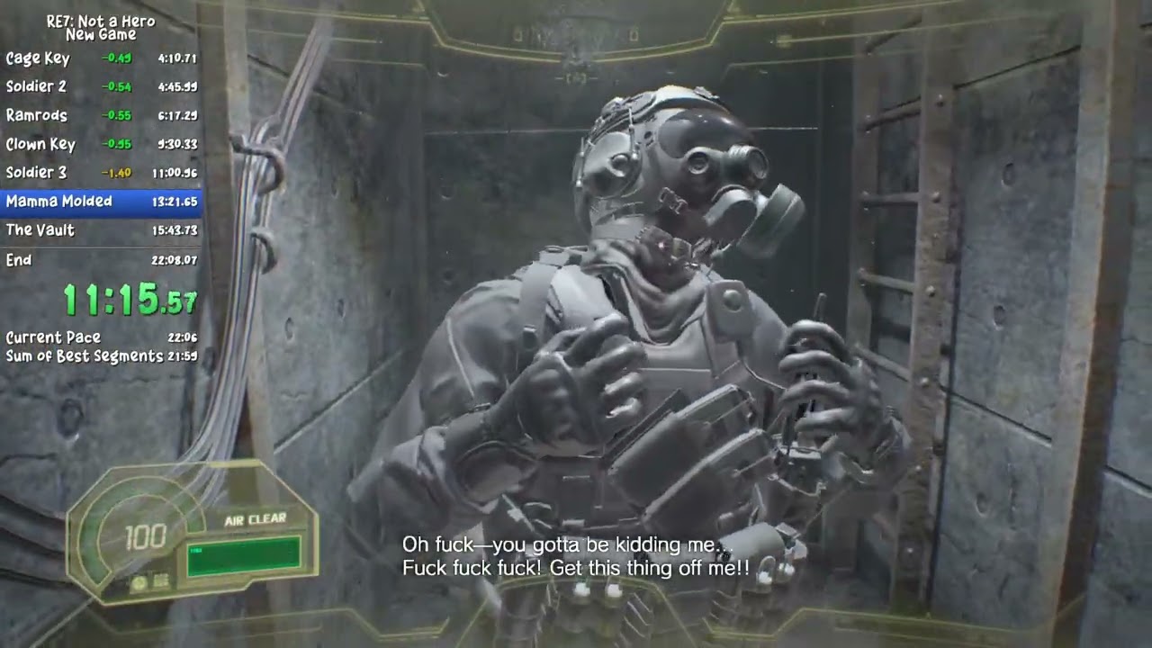 RE7: Not a Hero Speedrun | Easy New Game | 