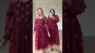 Camellia Dress in Red Pear Try On Video XS & XL