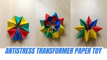DIY Antistress Transformer Paper Toy | Easy Paper Craft for Kids & Stress Relief