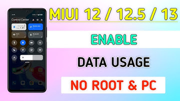 Miui 13 Enable Control Centre Data Usage | Miui 13 Control Center Data Usage