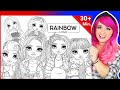 Coloring rainbow high dolls coloring pages  bella amaya skyler poppy violet  ruby coloring