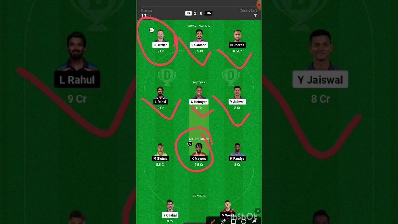 LKN vs RR dream 11 prediction today IPL music rrvlkn ipl 26th match 🔥