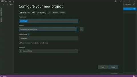 How to Create Console Application in Visual studio.