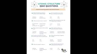 Atomic structure Test sheet1 Guía