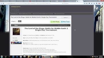 BFME2 Patch 1.08 1v1 Single Day Elimination Tournament Announcement!