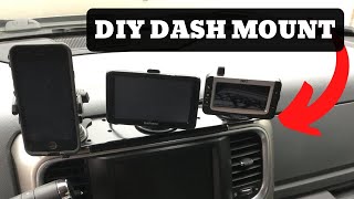 Durable DIY Car & Truck Dash Mount For Phone, Dashcam, GPS