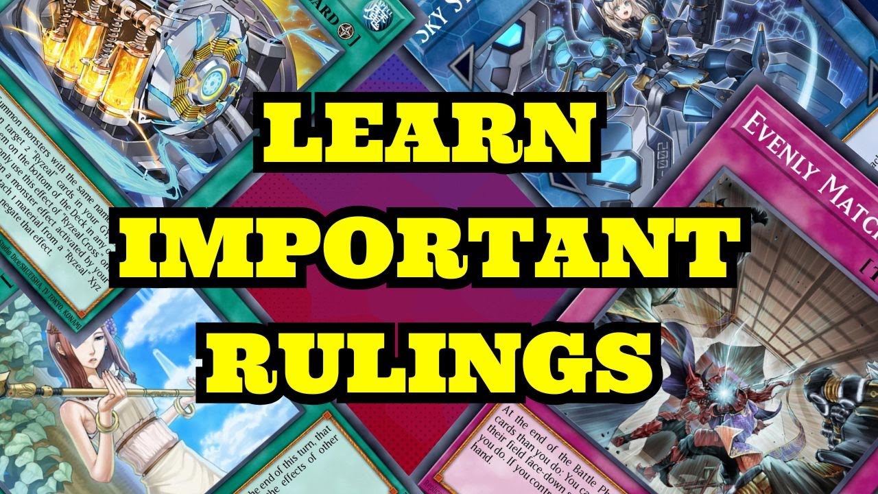 YUGIOH! IMPORTANT RULINGS YOU NEED TO KNOW! YouTube