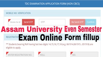 Even Semester Online Form Fillip. AU Exam Online Form Fillip Process.