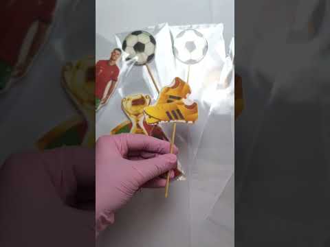 Набір цукрових прикрас топерів на торт для хлопчика, футболіста з Криштіану Роналду (Cristiano Ronaldo), видео 1