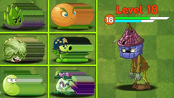 PVZ 2 Challenge - 100 Plants vs Tower Head Zombie Level 18 Custom Speed - Who Will Win?