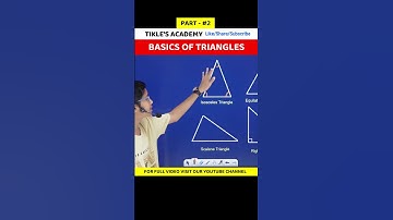 BASICS OF TRIANGLES PART 2 IN HINDI #shorts #tiklesacademyofsuccess #triangle #maths