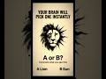 Lion or Sun Test: What You Notice First Reveals Strength vs Energy Thinking Style