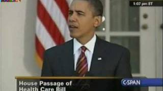 President Obama Comments On House Health Reform Passage