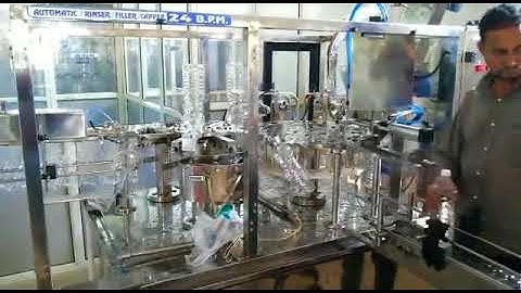 24 BPM Fully Automatic Rinsing, Filling, Capping Machine