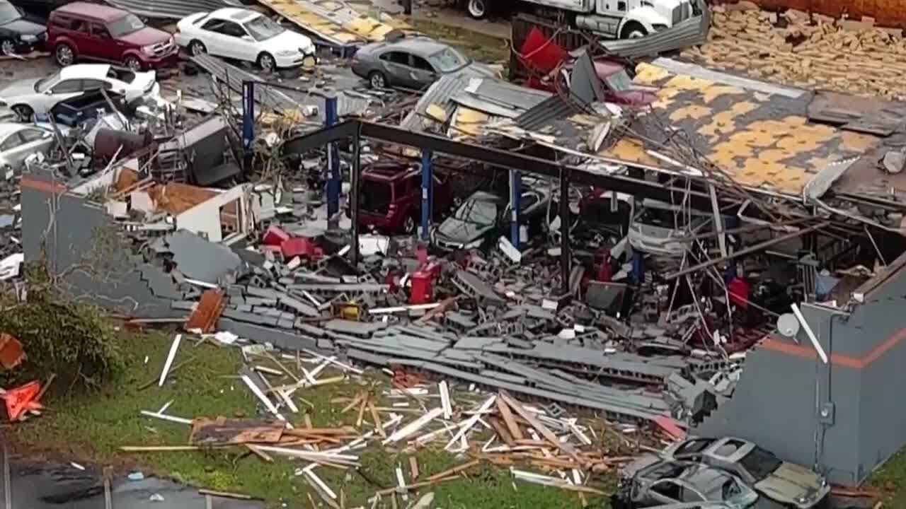 Rocky Mount possible tornado damage - YouTube