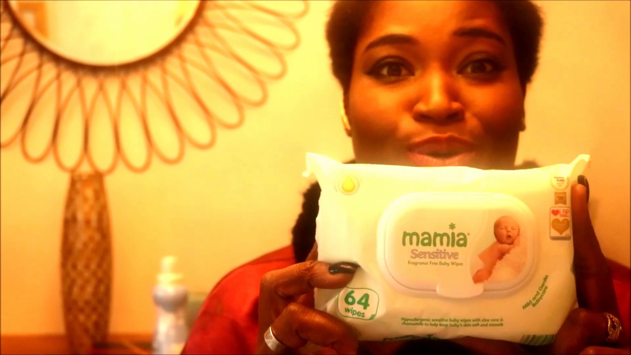 REVIEWING PRODUCTS : Aldi's sensitive Mamia baby wipes , DARK SKIN