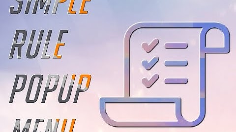 Simple rule menu overwatch workshop