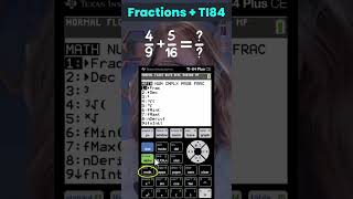 Add Fractions With the TI84 #ti84 #fractions