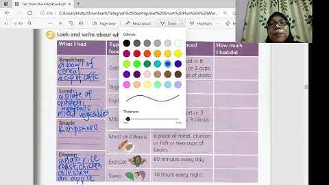 YEAR 4 CEFR - EATING RIGHT - WORKBOOK PAGE 43 TUTORIAL