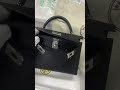 espom leather Hermes Mini Kelly 2 with silver hardware showing