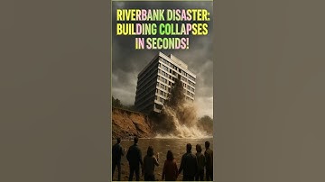 Riverbank Disaster: Building Collapses in Seconds!