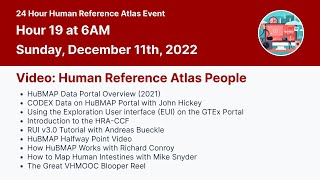24 Hour Human Reference Atlas Event - Hour 19 - Video: Human Reference Atlas People