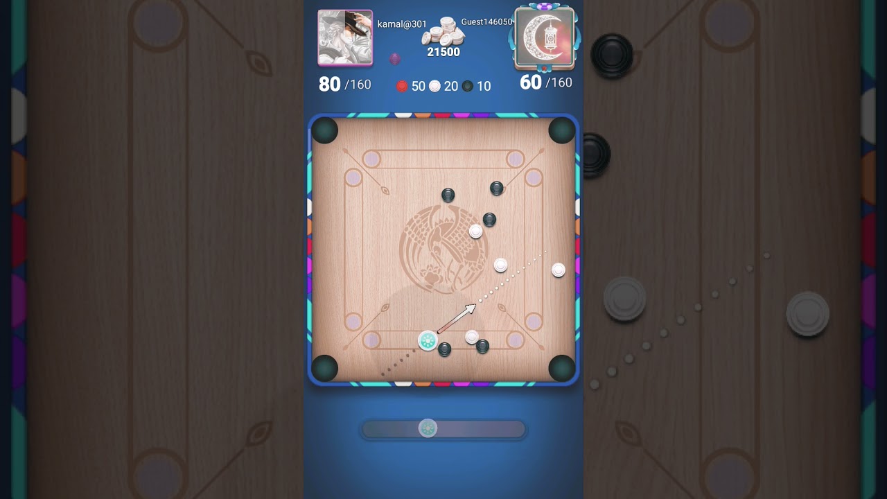 carrom board  queen pot 