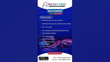 Data Science Course in #RMSkytech #Pondicherry #datascience