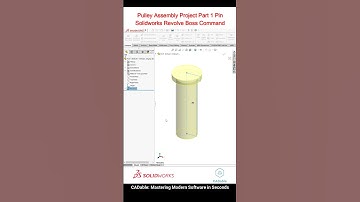 Pulley Assembly Project Part 1 Pin - Solidworks Revolve Boss Command #clevispinsolidworks #CADable