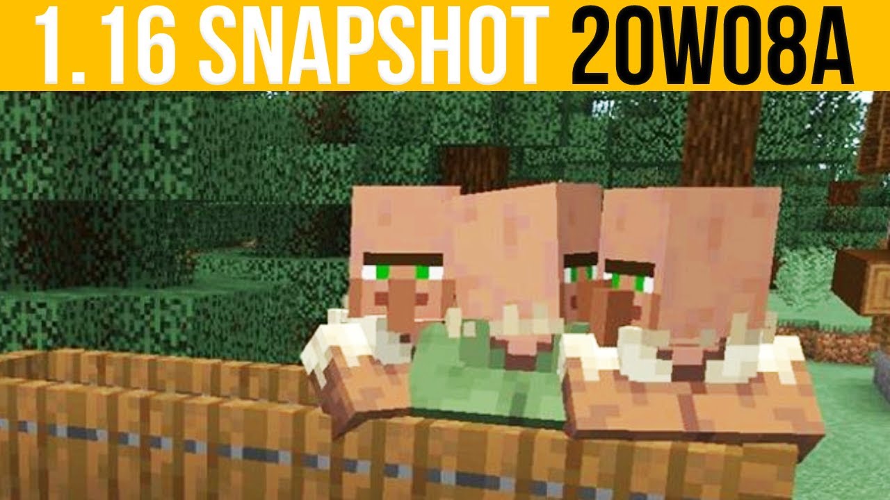 Minecraft 1 16 Snapshot w08a Critical Villager Vanishing Bug Fixed Lewd Minecraft Servers