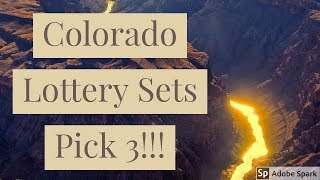 Colorado lottery sets for the Pick 3