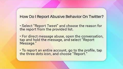 How Do I Report Abusive Behavior On Twitter? - Everyday-Networking