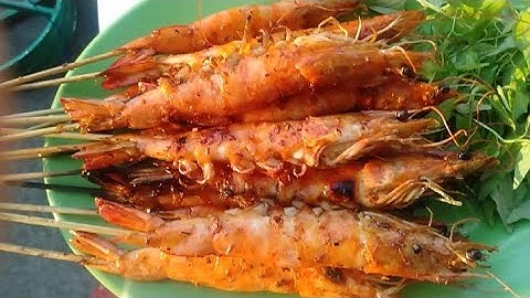 Tôm sú nướng muối ớt vàng tươi khó cưỡng l thành63 vlog