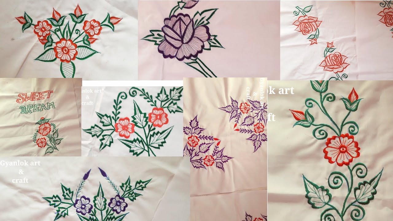 Embroidery designs for pillow covers YouTube