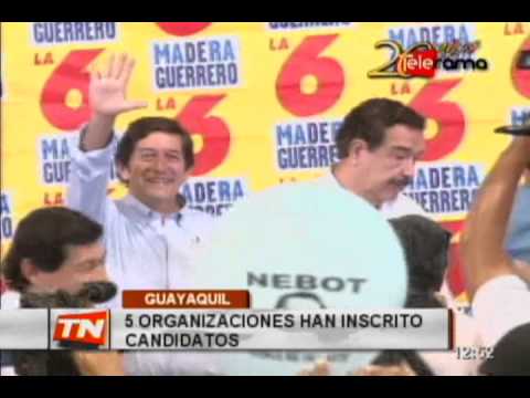 5 organizaciones han inscrito candidatos