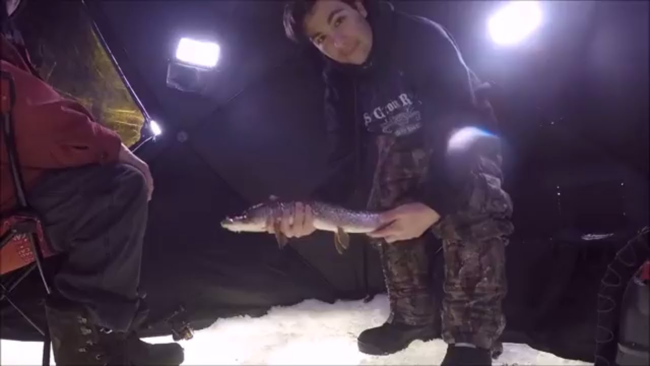 Island Lake Ice fishing For Pike YouTube