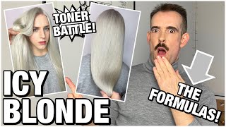 ICY BLONDE TONER BATTLE! All you need to know to create PLATINUM hair color, regardless of brand.