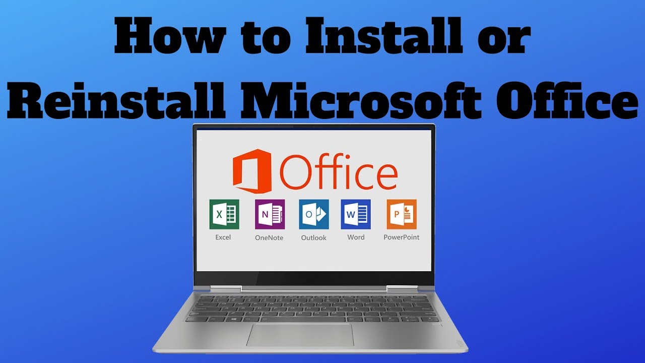 How to Install or Reinstall Microsoft Office - YouTube