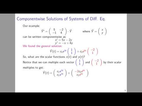 Componentwise Solutions to Systems - YouTube
