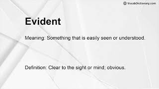 Evident Meaning
