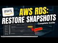 How to restore an RDS instance using automated snapshots - Complete Guide